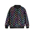 thumbnail image 5 of INSPIRE CHIC Men's Jacket Argyle Sequin Baseball Jacket Party Club Shiny Jacket L Multicolor, 5 of 6