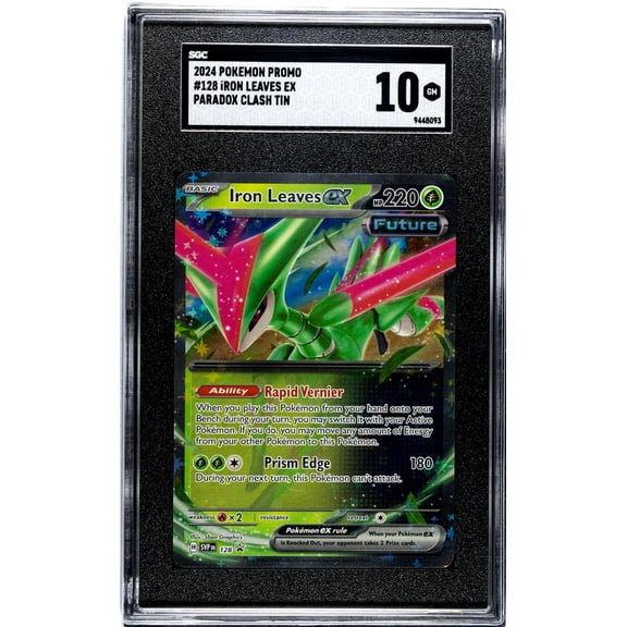 2024 Pokemon Promo #128 Iron Leaves EX Paradox Clash Tin SGC 10