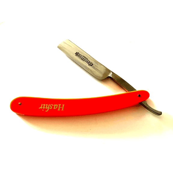 Men’s Solid Barber Straight Razor Shaving Tool Hair Removal Hashir Brand Orange Handle