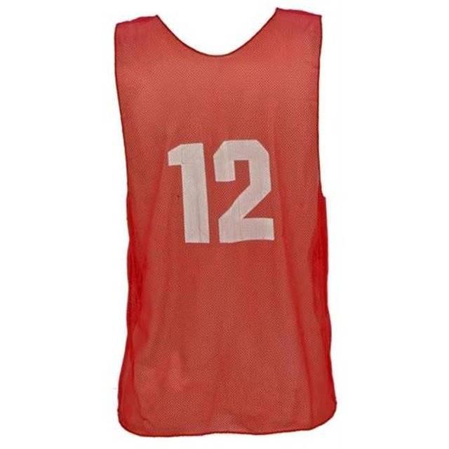 Olympia Sports PC101P Numbered Micro Mesh Vests (Youth) - Red