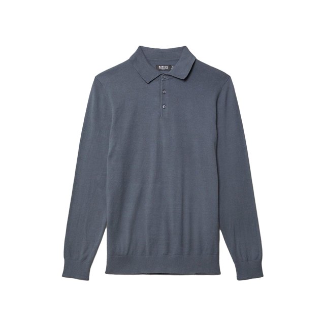 Burton - Polo Punto de Mezcla de Algodón para Hombre (Petróleo)