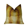 thumbnail image 2 of Plutus Sheared Chinchilla Handmade Throw Pillow - Gold - Beige & Brown, 2 of 2
