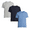 Dark Navy/Light Grey Heather/Blue Ash, variant on Men's & Big Men's Classic Fit 3-Pack Crewneck Tee with Short Sleeves, Sizes XS-3XL