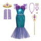 thumbnail image 3 of Disney-vestido de princesa Jasmine para niña, disfraz de Aladdín, lámpara de sirena, Elena, Moana, fiesta de cumpleaños, Carnaval, 3 of 5