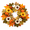 Design 4, variant on Fall Wreath Decoration Thanksgiving Front Door Decor Artificial Rustic Leaf Wreath Farmhouse Floral Home Wall Window Festival Wedding Décor 16" Design 3