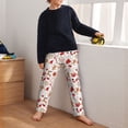 thumbnail image 5 of Wukai Gingerbread Holiday Sweets Print Teenagers' Pajama Pant Sleep Pajama Lounge Pant PJ Bottoms with Pockets and Button Fly(Available in Big & Tall)-Large, 5 of 6