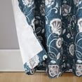 thumbnail image 4 of Sun Zero Cooper Textured Thermal-Lined Room Darkening Energy-Efficient Grommet Curtain Panel, Blue Floral, 40X95 (Single Panel), 40"X95", Blue, 4 of 7