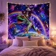 thumbnail image 2 of Space Adventure Vibrantly With Tree Frog Shades Bright, Mystical Fantasy for Space Lovers, Galaxy Room Decor, Graduation Gift, Tapestry Wall Hanging for Bedroom and Dorm, 2 of 7