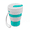Blue, variant on WellDeco 11.84 fl oz Silicone Collapsible Coffee Cup with Spill Resistant Lid, BPA Free Foldable Travel Mug for Camping Commute Hiking