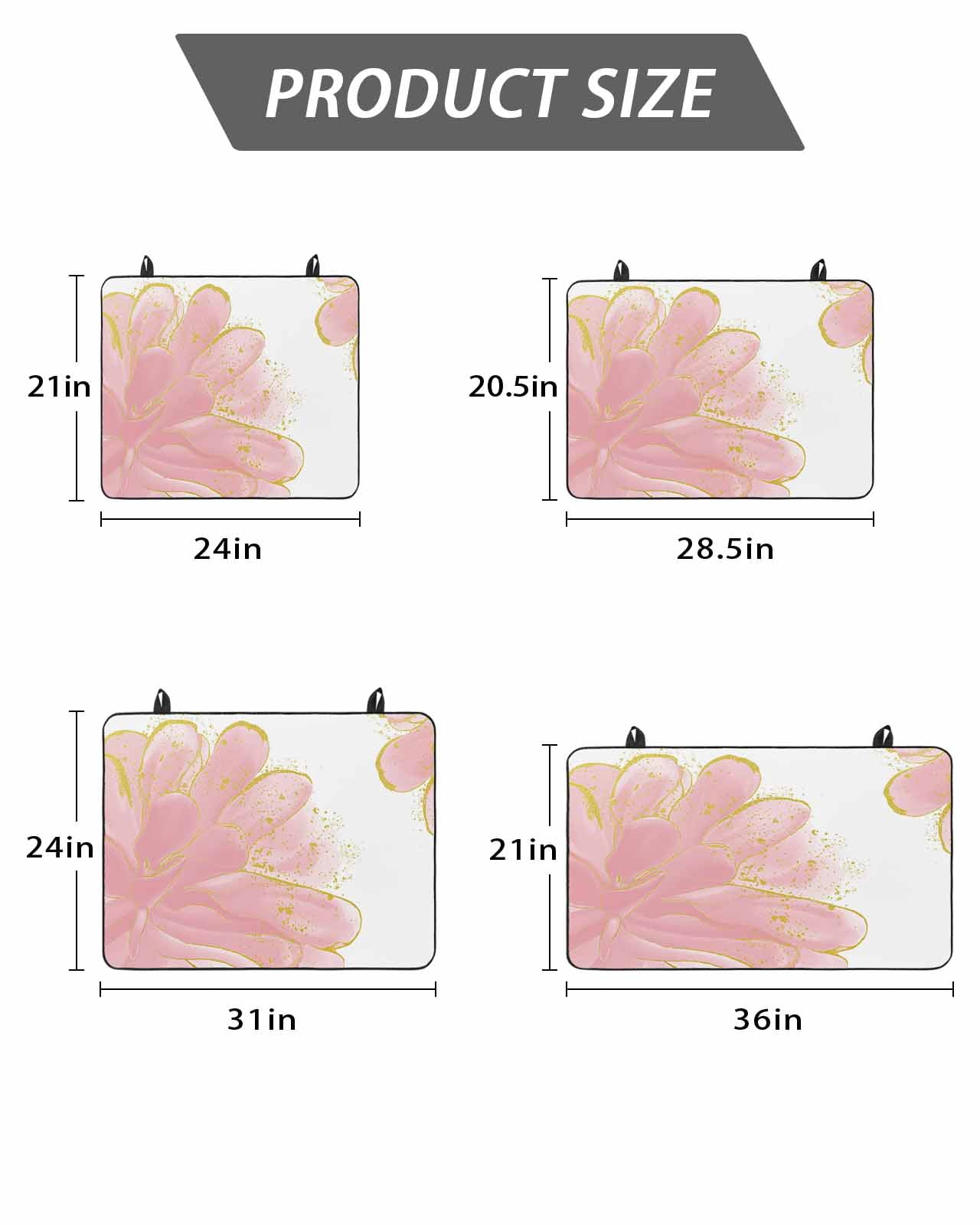 Stove Top Covers for Electric Stove, Pink Gold Glass Stovetop Cover Protector, Boho Modern Abstract Minimalist Aesthetic Flower Induction Cooktop Protector Oven Mat for Kitchen Countertop 24"x21"