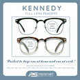 thumbnail image 2 of proSPORT Horn Rimmed Reading Glasses Vintage Classic Semi Rimless Men Women 2 Pairs Combo, 2 of 7
