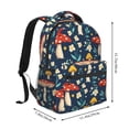thumbnail image 2 of Xecao Colorful Mushrooms Backpack, a stylish and functional choice for both men and women, is the perfect basic bookbag for college, work, or travel, 2 of 5