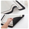 thumbnail image 3 of Unique Bargains 1 Pc Bath Mat Super Absorbent Bathroom Mat Rug Black Beige, 3 of 6