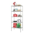 thumbnail image 3 of Furniture of America Nigel Metal 5-Tier Wire Shelving Rack in Chrome, 3 of 10