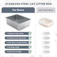 thumbnail image 2 of Large Stainless Steel Cat Litter Box with Lid For Easy Clean-up, 2 of 7