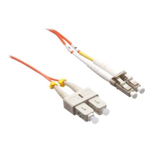 Axiom Câble Fibre Optique Duplex LC-SC Multimode OM2 50/125 - 60m - Orange - Câble Réseau - LC multi-mode (m) à SC multi-mode (m) - 60 m - Fibre Optique - Duplex - 50 / 125 Microns - OM2 - Rehausseur - Orange