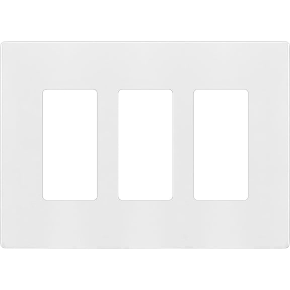 ENERLITES Screwless Decorator Wall Plates Child Safe Outlet Covers, Gloss Finish, Medium Size 3-Gang, Unbreakable Polycarbonate Thermoplastic, SI8833M-W, White