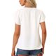 thumbnail image 3 of INSPIRAR CHIC Blusas de Verano para Mujeres con Puntos Suizos, Cuello Redondo, Mangas Cortas en Pétalo, Tops Tunic Florales Lindos, Blancos, Talla XS, 3 of 6