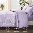 thumbnail image 3 of U by Bedsure King Comforter Set Lavender, Bed in a Bag King Size Bedding Purple, 7-Pieces Botanical Flowers Spring Comforter, Sheets, Pillowcases & Shams, 3 of 9