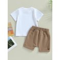 thumbnail image 4 of Suealasg 2Pcs Toddler Boys 4th of July Clothes Baby Boys Summer Independence Day Outfits Flag Print Crew Neck Short Sleeve T-Shirts Tops and Shorts 0-3T, 4 of 8