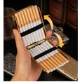 thumbnail image 3 of LAICAIW Three Open Alloy Cigarette Case Peaky Blinders Creative 3-Sided Carved Ultra-Thin Case Classical European, for Regular Size Cigarettes Personalized Bronze, 3 of 6