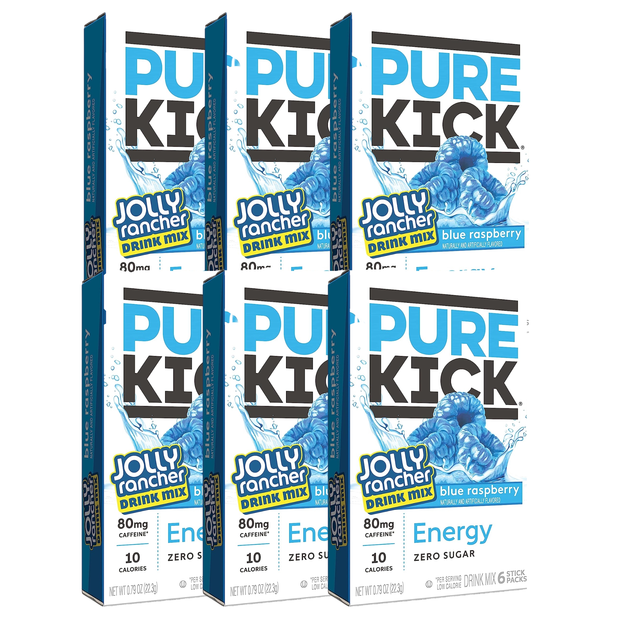 PURE KICK Energy On the Go Drink Mix Jolly Rancher Blue Raspberry