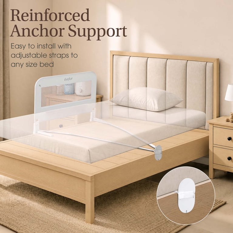 Evolur Snooze Shield Swing-Down Bed Rail, 33 inches photo 5
