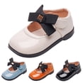 thumbnail image 4 of NOKIO Clearence Square Toe Mary Jane Shoes for Toddlers - Lightweight Flat Bottom Bow Detail Four-Season Casual Flats Comfortable Dress Shoes for Daily Activities, 4 of 7