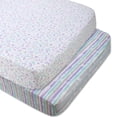 thumbnail image 1 of Sábanas ajustables para cuna Baby Essentials de microfibra 28 x 52 en paquete de 2, 1 of 6