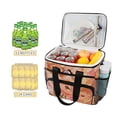 thumbnail image 2 of FORMRS Insulated Cooler Bag 24 Cans Capacity Soft Leakproof Lunch Box with Side Pockets, Abstract Orange Flowers, 2 of 7
