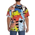 thumbnail image 3 of Pofeuu Funny Cats Print Mens Casual Short Sleeve Shirts Beach Summer Spread Collar Pocket Tops Men's Casual Short-sleeved Shirt-X-Large, 3 of 5