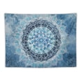 thumbnail image 5 of PRATYUS  Not Fade Machine Washable Mandala Tapestry Wall Hanging Trippy Hippie Bohemian Psychedelic Wall Tapestry for Bedroom Living Room, Blue White, Large Multi Size Painting, 5 of 6