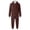 AB133 Brown, variant on Kids Fleece Romper Boys Girls Long Sleeve Solid Color Bodysuit With Hood Thermal Front Zipper Closure Festival Jumpsuit, Size 1-12 Years, Red