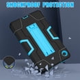 thumbnail image 5 of SaniMore Hybird Case for Lenovo Tab M8 4th Gen 2023, Rugged Heavy Duty Protective Case Hidden Kickstand Dual Angle Stand Shockproof Anti-drop for Lenovo Tab M8 4th Gen, Black+Blue, 5 of 10