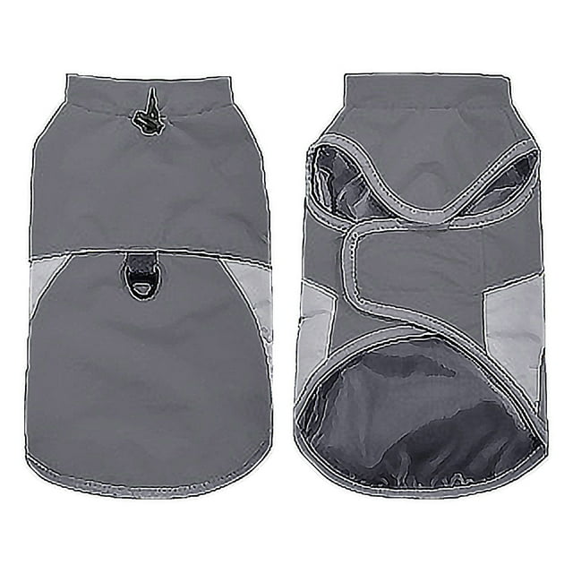 Veste d'Hiver Réfléchissante pour Chat Ajustable Vêtements pour Temps Froid avec Boucle de Traction Coupe-Vent Gilet Chaud pour Marche Randonnée