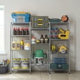 thumbnail image 3 of IVV Heavy Duty Carbon Steel Wire Shelving Unit in Silver, 62.9"W Triple-Row Adjustable Storage Rack, NSF Certified, for Kitchen, Garage, Warehouse, 3 of 10