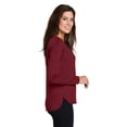 thumbnail image 3 of District Made Ladies Drapey Long Sleeve Tee-2XL (Cardinal), 3 of 6