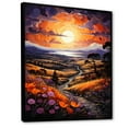 thumbnail image 2 of Designart "Sunset Tangerine Twilight Collage II" Landscape & Nature Floater Framed Wall Art Print, 2 of 7