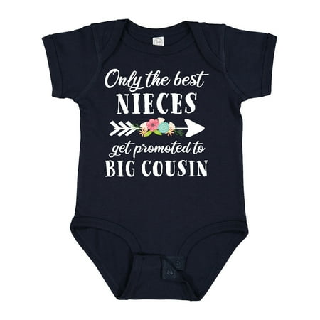 

Inktastic Only the Best Nieces Get Promoted to Big Cousin Gift Baby Boy or Baby Girl Bodysuit