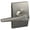 Satin Nickel, variant on Schlage F51a-Elr-Cen Eller Single Cylinder Keyed Entry Door Lever Set - Brass