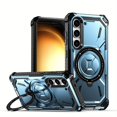 thumbnail image 1 of For Samsung Galaxy S23 S22 S21 Ultra S23 Plus Case Metal Kickstand Magnetic Case , Heavy Duty Bumper Shockproof Phone Case, 1 of 5