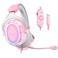 thumbnail image 1 of Auriculares para Juegos FIFINE AmpliGame H13P Con Cable RGB 7.1 USB Rosa, 1 of 8
