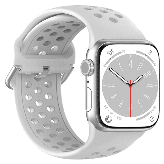 Pailebi Sport Bands Compatible for Apple Watch Bands 49mm 45mm 44mm 46mm,Soft Silicone Sport Replacement Straps for iWatch Series 10,9,8,7,6,5,4,3,2,1 Ultra/Ultra 2(42/44/45/46/49MM,White)