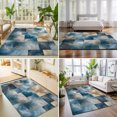 thumbnail image 4 of 5'x7' Area Rugs, Abstract Fluid Art Indoor Outdoor Area Rug for Living Room Bedroom, Geometric Modern Blue Brown Color Block Washable Bathroom Rugs Kitchen Floor Carpet Mats Home Decor Aesthetic, 4 of 8