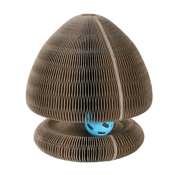 Herramientas y mejoras para el hogar Órgano Gatos Tablero rascador plegable Gatos Tablero rascador juguete con bola Acordeón plegable Gatos Juguete moldes con forma