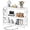 White, variant on YYEAN Entryway Table with Storage Shelves, Console Table with Power Outlets and USB Ports, Wood Narrow Sofa Tables with X-Shaped Design for Living Room/Hallway/Couch, White