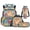 Blue Fruit Capybara, variant on Yspwyqan Blue Dachshund Dog Backpack Set 4Pcs with Lunch Box Pencil Case Water Bottle, Multi-Pocket Lightweight Bookbag for Elementary Middle School Travel