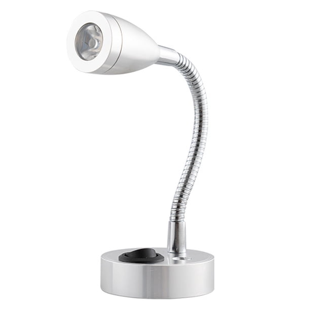 Foco de lectura para coche de turismo de 12 V, 1 W/3 W, para mesita de noche, con manguera universal
