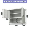 thumbnail image 3 of Metal Wall-Mounted Tool Storage Cabinet, Locking Storage Cabinet with 1 Adjustable Shelf and 1 Opened Drawer for Basement, Home, Kitchen, Bathroom, 3 of 8