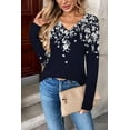 thumbnail image 3 of Zeagoo Long Sleeve Tops Women Printed Dressy Casual V Neck T-shirts Basics Blouse Fall and Spring Wear Trendy Clothes, 3 of 6